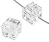2 6mm Crystal Moonlight Swarovski Cubes