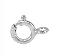 SS0091 10, 5mm Sterling Silver Spring Ring Clasps