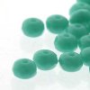 25 6x8mm Faceted Opaque Turquoise Donut Beads