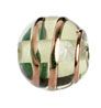 1 8mm Bronze Wrapped Jonquil Lampwork Bead