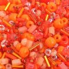 50 Grams Mixed Orange Seed & Bugle Beads