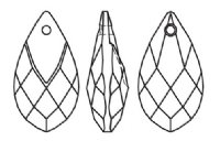 6565 Metallic Cap Pear Pendant