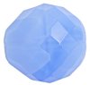 1 18mm Faceted Round Milky Blue Opal Bead