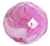 1 18mm Faceted Round Crystal Fuchsia Marble Bead
