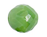 1 18mm Faceted Round Green Opal
