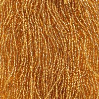 1 Hank of 11/0 Silver Lined Gold Seed Beads