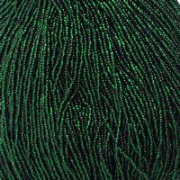1 Hank of 11/0 Silver Lined Kelly Green Seed Beads