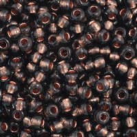 50 Grams of 11/0 Copper Lined Black Diamond Seed Beads