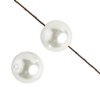 16 inch strand of 4mm White Round Glass Pearl Beads