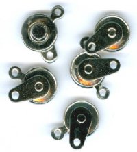 5 9mm Nickel Button Clasps
