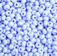 50g 6/0 Opaque Powder Blue Seed Beads