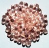 100 4x6mm Transparent Rosaline Drop Beads