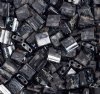 TL4511 5.2 Grams Opaque Black Picasso Two Hole Miyuki Tila Beads