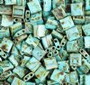 TL4514 5.2 Grams Opaque Turquoise Picasso Two Hole Miyuki Tila Beads
