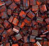 TL4520 5.2 Grams Opaque Orange Picasso Two Hole Miyuki Tila Beads