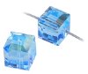 2 Aqua ABB 6mm Cube Swarovski