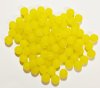 50 6mm Matte Yellow Round Glass Beads
