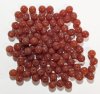 50 6mm Milky Opal Carnelian Round Glass Beads