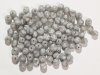 50 6mm Satin Grey Round Glass Beads