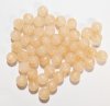 50 6mm Coated Translucent Light Peach Round Glass Beads