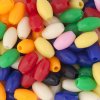 100 9x6mm Acrylic Opaque Oval Mix