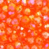 200 6mm Faceted Orange AB Acrylic Beads