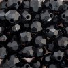 100 8mm Acrylic Faceted Opaque Black