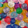 100 8mm Acrylic Transparent Faceted Mix