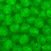 100 6mm Round Transparent Bright Green Acrylic Beads