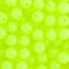 100 6mm Round Fluorescent Yellow Acrylic Beads