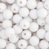 100 8mm White Round Acrylic Beads
