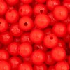 100 8mm Red Round Acrylic Beads