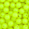 100 8mm Fluorescent Yellow Round Acrylic Beads