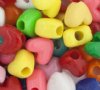 50 12x10mm Acrylic Mixed Opaque Heart Beads