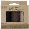 Hemp Earthy Color 20lb 3 Spool Set - Black, Brown, Natural