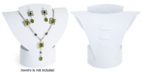 Flocked White Flexible Necklace Stand