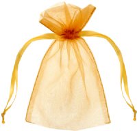Dazzle-It! 12 Piece 5x7" Gold Sheer Gift Bags