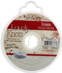 50 Yards of 1mm White Knotting Cord with Reusable Bobbin