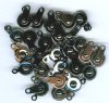 20 7mm Gunmetal Finish Button Clasps