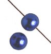 16 inch strand of 4mm Dark Blue Round Glass Pearl Beads
