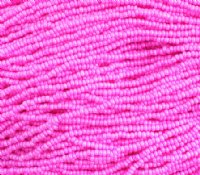 1 Hank of 11/0 Opaque Hot Pink Seed Beads