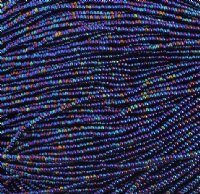 1 Hank of 11/0 Opaque Navy AB Seed Beads
