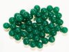25 8mm Round Milky Dark Green Opal Glass Beads