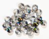 25 8mm Transparent Crystal Medium Vitrail Half Coat Round Glass Beads