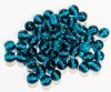 25 8mm Round Transparent Dark Aqua Glass Beads