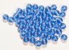 25 8mm Transparent Light Sapphire Lustre Round Glass Beads