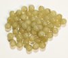 25 8mm Translucent Dyed & Coated Light Olive Round Beads