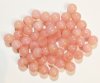 25 8mm Translucent Dyed & Coated Light Pink Round Beads
