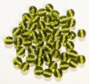 25 8mm Round Transparent Olivine Glass Beads