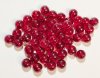 25 8mm Transparent Siam Lustre Round Glass Beads